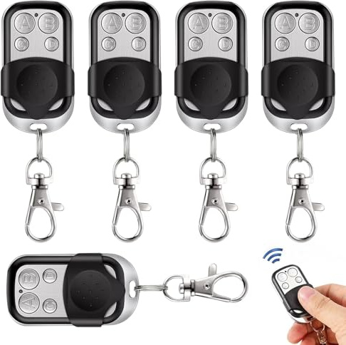 5Pcs Handsender 433 Mhz Fernbedienung Garagentoröffner Fernbedienung Garagentor Universal Funkfernbedienung Garagentor Garagenöffner für Rollladenschalter,Garagento-r,Schalter Licht