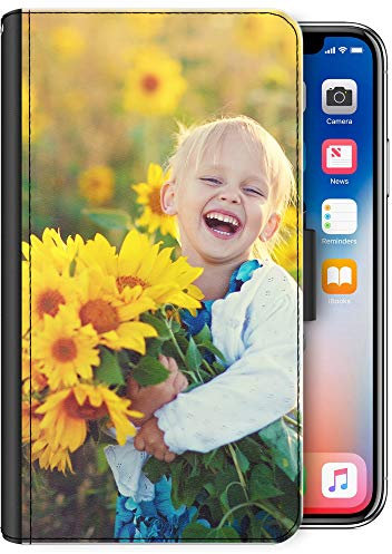 Hairyworm Personalised Photo Phone Case For Microsoft Lumia 435 Phone, Custom Image on Leather Side Flip Wallet Phone Case, Phone Cover - Design For Me