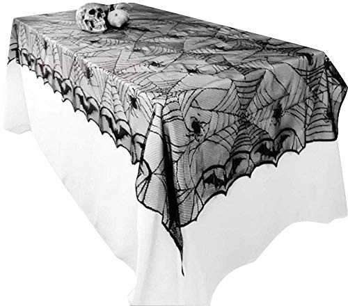 Awtlife Ragnatela Gotico Pizzo tovaglia per Halloween Party Decor 121,9 x 243,8 cm