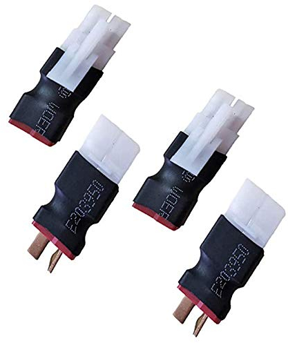 Boladge 2 Stücke BigTamiya Männlicher Stecker zu Dean's T Buchse Stecker Adapter und 2 Stücke BigTamiya Buchse Stecker zu Dean's T Männlich Stecker Adapter