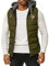 Blackrock Herren Outdoor-Weste - Slim-Fit - Abnehmbare Kapuze und Stehkragen - Moderne Stepp-Weste - Khaki S