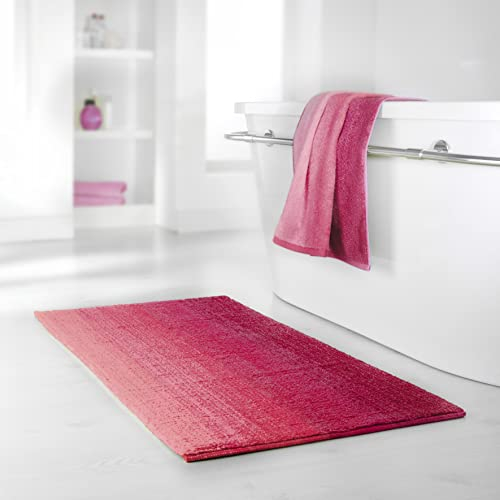 Dyckhoff Badteppich Colori, Pink, 70 x 120 cm, 100% Bio Baumwolle, GOTS