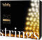 Twinkly Strings 250 LED Weiß, LED-Lichterkette für Draußen und Drinnen, LED-Lichter von Warm bis Kalt, Kompatibel mit Alexa und Google Home, IP44, App-Steuerung, Schwarzes Kabel, 20m