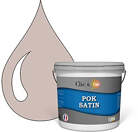 POK SATIN : Peinture Satin Lessivable Rose Poudré 50m² - 5L