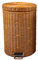 MYBA Waste Bin Rattan Trash Can Handmade Trash Bin with Lid Pedal 5L 8L 12L Rubbish Bin for Bathroom, Powder Room, Bedroom,Office (Color : Yellow, Size : 5L)