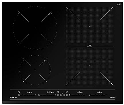 Teka IZF 64440 MSP - Placa Induccion de 60 cm, 5 Zonas de Cocción (4 Fuegos + 1 Flex Combinada), Fácil de Instalar, con Sistema Touch Control, Cristal Negro