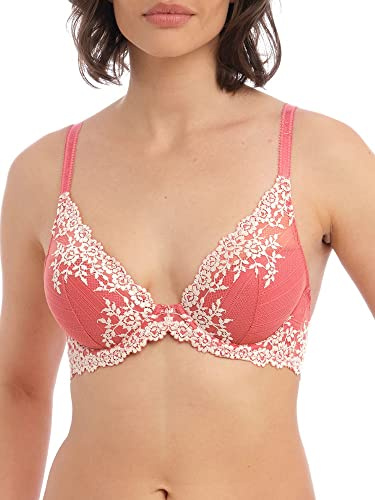 Embrace Lace Plunge Underwire Bra Faded Rose/White Sand Pink 34E
