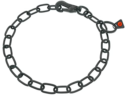 Sprenger Hundehalskette mit Sprenger Haken aus Edelstahl rostfrei 3 mm I Größe individuell einstellbar I Halskette - schwarz, 55 cm