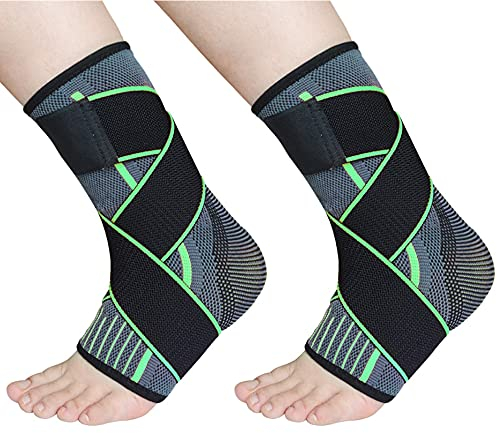 TOFBS Kompression Knöchelbandage Sprunggelenkbandage Stabilisator Atmungsaktiv Knöchelschoner Sportbandage Verstellbar Knöchelstütze