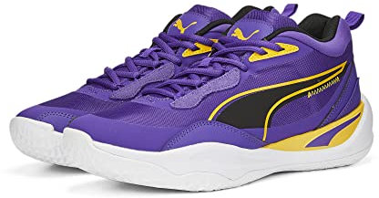 PUMA Playmaker PRO, Scarpe da Basket Unisex-Adulto, Viola (Prism Violet-Spectra Yellow), 44.5 EU