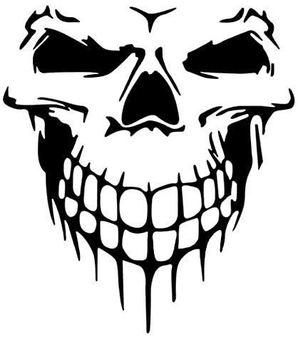 Horror Totenkopf Auto Dekorativer Aufkleber, Asudaro Totenkopf Motorhaube Aufkleber Auto Dekoration Tür Aufkleber Totenkopf Muster Haube Vinyl Aufkleber Totenkopf Autoaufkleber 59 * 53cm,Schwarz