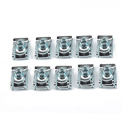 écrou Clip,iSpchen 10pcs M8 U Clips Clips éCrous à Vis Clip de Type U Métal Clips De Fixation pour Plaque Vis éCrous Vitesse Clip en U Vis Auto-Taraudeuses Clips De Type U Fixation Voiture Moto