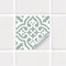funlife 25 adesivi per piastrelle in vinile testurizzati, autoadesivi, effetto pelle, impermeabili, per cucina, bagno, 15 x 15 cm, colore verde salvia