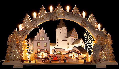 Tietze Schwibbogen Schlossweihnacht Schwarzenberg - 72x43 cm