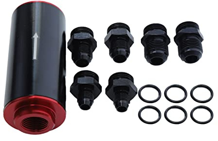 Gubeter Filtro carburante in linea 6AN 8AN 10AN adattatore 100 micron pulibile filtro carburante universale 50MM