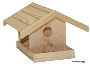 Vogelhaus Holz klein zum selber bemalen Futterhaus Häuschen