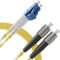 BEYONDTECH Cavo Fibra Ottica LC a FC OS1 Monomodale Duplex (200 Metri) - Cavo di Fibre Ottiche UPC/UPC - 9/125 (LSZH)