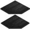 JJL Lot de 2 Étagères Murales d'angle en Bois de 26,5 cm - Parfaites pour Rangement Mural & Déco de Chambre, Noire