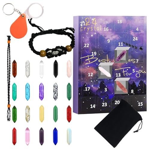 Lambo Rock Collection Adventskalender, Kristalle Adventskalender 2023 Für Kinder, Rock Collection Adventskalender, Rock Collection Weihnachten Countdown Kalender Für Jungen Mädchen