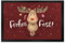 speecheese Frohes Fest Rentier mit Weihnachtsschmuck Fußmatte XXL in 50x75 cm eine Festliche Fußmatte XXL in 50x75 cm zur Weihnachtszeit Weihnachtliche Fußabtreter REH Türmatte für Frauen