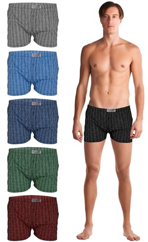 TEXEMP 6er Pack Herren Boxershorts Baumwolle Unterwäsche Boxer Shorts Unterhosen Übergrößen - 3XL 6er Pack