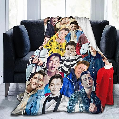 Ldsgdfst Decke Noah Schnapp Weiche und bequeme Woll-Fleece-Überwurfdecke für Sofa, Büro, Auto, Camping, Yoga, Reisen, Heimdekoration, gemütliche Plüsch-Stranddecke, Geschenk, 127 x 101,6 cm