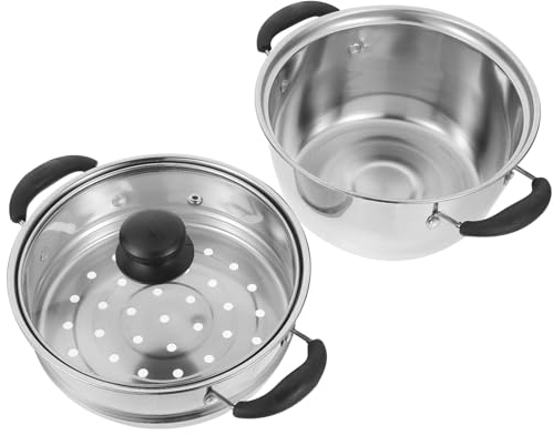 DECHOUS 1pc Stainless Steel Heavy Duty Induction Pot Noodle Couscous Idli Maker Food Steamers Cooker Basket for Pot Stock Pot Cooking Soup Steam Pot Glass