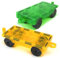 2 PCS Magnetic Tiles Expansion Cars, Magnetic Building Blocks Construction Truck Toys for Ages 3-8 (Yellow/Green)