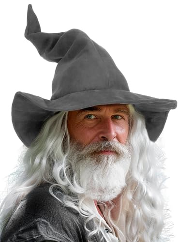 Ibeauti Zaubererhut für Erwachsene Halloween Kostüm Hexenhut Cosplay Zubehör