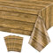 4pcs Holz Tischdecke, braun rustikalen Tisch deckt, rechteckige Tischdekoration für rustikale Party Dekoration, Western Scheune Themed Geburtstag Party, Grill-Party Dekorationen, 130 x 270cm