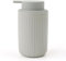 Seifenspender Umlaca Spülmittelspender, Nachfüllbarer Soap Dispenser Keramik 350ml, Großer Pumpenkopf lässt Sich leicht drücken, Geeignet für Küche, Bad (Streifen Grau, Flüssigseifenspender)