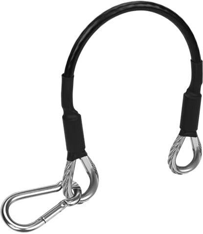 NQEUEPN 10in/25.4cm Gym Extension Cable with Carabiner, Home Gym Pulley Machine Cable Handle Extension Accessories Attachment Compatible with Bowflex Fitness Extension Cables for Leg Extensions