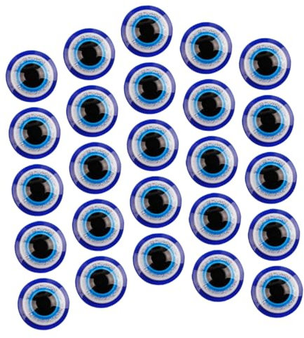 Abaodam 100pcs Devil Eye Patches Flatback DIY Craft Embellishments for Scrapbooking Sticker Decorations