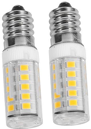 KONTONTY 2pcs Led E14 Energy Saving Light Bulbs Mini Replacement Kitchen Lamp Bulb Set for Night Lighting and Home Use