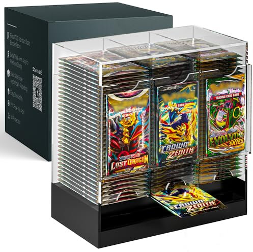 Dinavio Crafthouse Booster Pack Spender mit 3 Schlitzen und schwarzem Boden – passend für 120 Packs zum Dosieren – kompatibel mit TCG und Sportkarten-Boostern