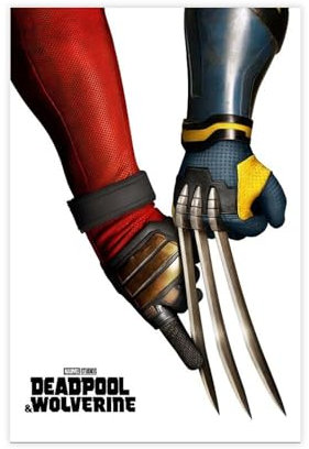 HACERR Filmposter Deadpool & Wolverine (2024), Schlafzimmerdekoration, Landschaft, Büro, Raumdekoration, Geschenk, 30 x 45 cm