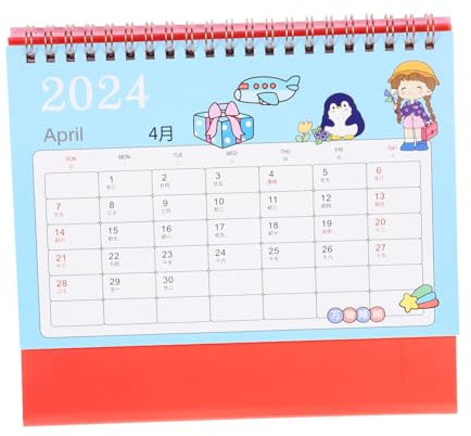 DIYEAH Monatskalender Dekorativer Tischkalender Mit Notizfeld Cartoon-design Für Büro Und Heimgebrauch Glattes Langlebig