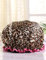 Xuzhengyang Shower Cap with Leopard Print Pattern, Pink Ruffle Trim