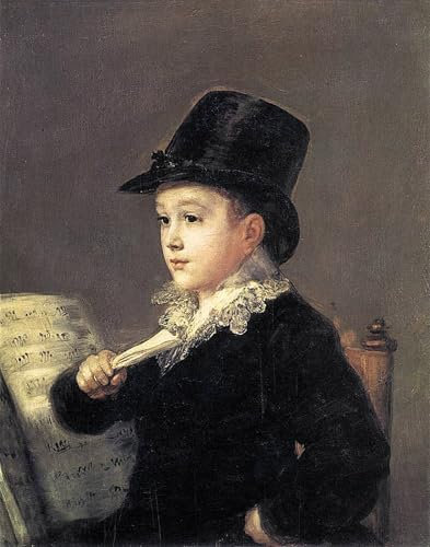 ARTXLXXBN Berühmte Gemälde Dekoration Wandbild Malerei Wandkunst Retrato de mariano goya von francisco de goya Tierische Bilder für Schlafzimmer Home Decor 60x90cm