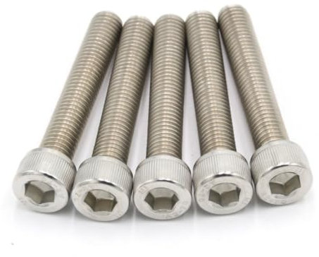 Tornillos hexagonales cilíndricos, acero inoxidable, llave Allen, tornillos hexagonales, fijación de rosca (M8 x 50 mm, 10 unidades)