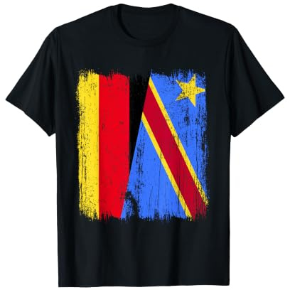 Deutschland Kongo Halbflagge Deutsch Kongo Trikot Kongo T-Shirt