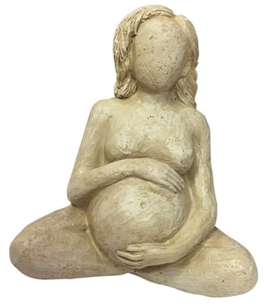 Stgbcst Mutter Statue Geschenk - Schwangerschaftsstatue aus Harz mit Babybauch, Große Mutter Figur - Emotionale Deko für Wohnzimmer & Wohnkultur (9x12x7cm) (C)