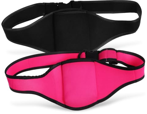 MAGICLULU 2pcs Adjustable Neoprene Mic Belt Pack Wireless Microphone Waist Bag for Fitness Cycling Yoga Running Outdoor Activities Sweat-Resistant Comfortable Transmitter Holder