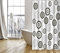 MSV, Rideau de Douche en Textile Antibactérien, Lavable, 100% Imperméable, avec 12 Anneaux, 100% Polyester avec Effet « Anti-moisissure » Sensationnel, Motif à Pois Noirs 180 x 200 cm