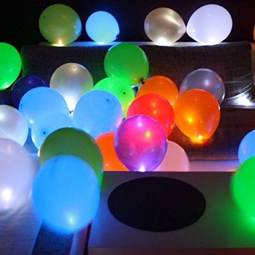 Trendario 15 LED leuchtende Luftballons - schöne Ballons für die Party, Geburtstag, Hochzeit, Festival inklusive Batterien