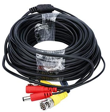 FLOUREON 10M CCTV Security Camera Cable,BNC Video Power Cable for Surveillance DVR System