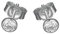 DOOSTI Damen Ohrstecker 925/- Silber rhodiniert, 3,0mm Durchmesser