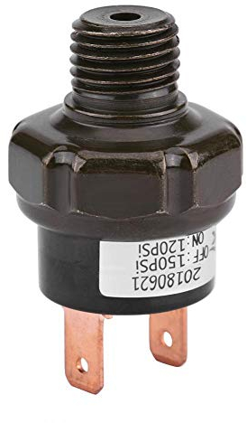 KIMISS Druckschalter Luftdruckschalter, 1.8 * 1.1in Automatischer Luftdruckkontrollschalter für Auto 12V 120-150 PSI default