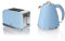 Swan, STP7040BLN, Retro 1.5L Jug Kettle & 2 Slice Toaster, Stainless Steel Body, 3kw, Slide Out Crumb Tray, Auto-Centering, (Blue)