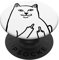 PopSockets Lustige Katze Meme Mittelfinger Tier Kunst PopSockets PopGrip: Ausziehbarer Sockel und Griff für Handys/Tablets mit Tauschbarem Top